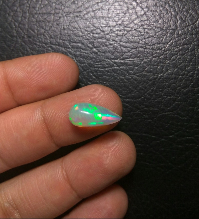 Pear opal cabochon-loose opal stone-Jewelry Supply-TCW 3.1 Carat-KK14 Pear shape Welo opal Opal-Fire Opal-Natural Ethiopian opal
