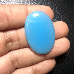 BLUE ONYX-Blue onyx cabochon-Blue onyx cab-Oval blue onyx cab-Loose blue onyx-Onyx cabochon-Onyx for jewelry makers-Jewelry supply-Code Z21B