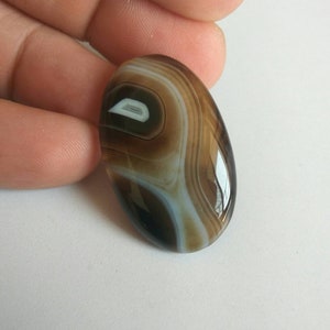 Banded agate / Tuxedo Agate / Agate / Black agate / Black banded agate / Black tuxedo agate / Banded agate cabochon / Tuxedo Cabochon / BA2
