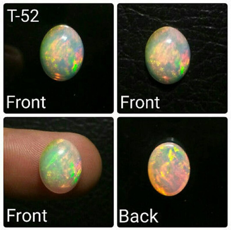 Opal-Natural Ethiopian Opal-Welo Opal-Oval Shape Opal Cabochon-Ethiopian Opal-Opal Cab-Jewelry Supply-Fire Opal-Multifire Opal-Code T52