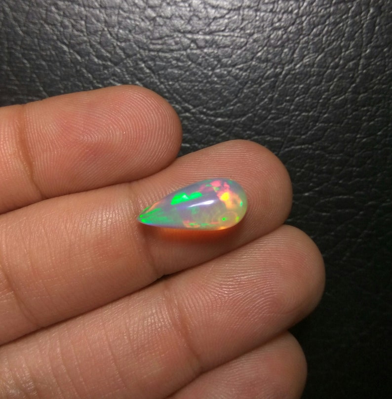 Pear opal cabochon-loose opal stone-Jewelry Supply-TCW 3.1 Carat-KK14 Pear shape Welo opal Opal-Fire Opal-Natural Ethiopian opal