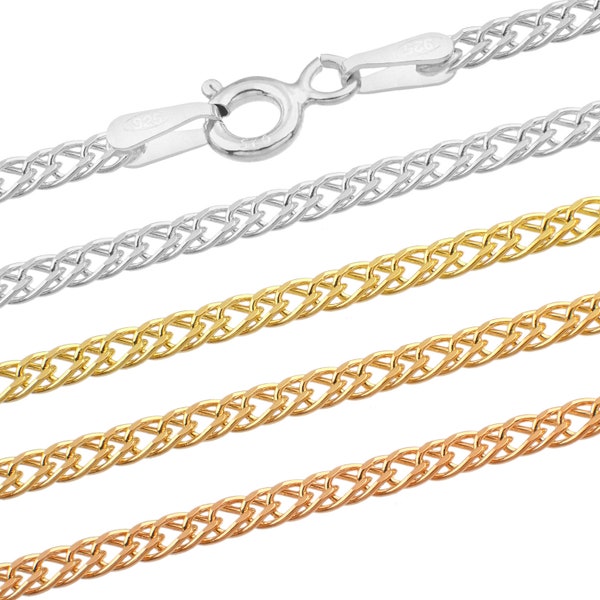 Silver 2.0 mm Rombo Chains - 925 Sterling - Lengths 40-75 cm