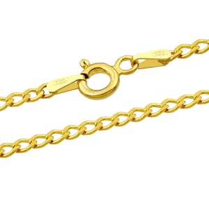 Silberne 2.3 mm Panzerketten 925 Sterling Längen 40-75 cm Yellow Gold 18k Pl