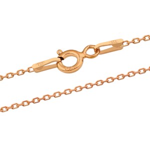 Srebrne 1.0 mm Łańcuszki Ankier 925 Sterling Długości 40-75 cm Rose Gold 18k Pl