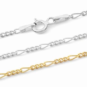 AURIORE Figaro  Ketting 1.5 mm - 40-75 cm - Ketting van Vermeil Goud + 925 Sterling Zilver