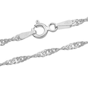 Silberne 2.0 mm Singapurketten 925 Sterling Längen 40-75 cm 925 Sterling Silver