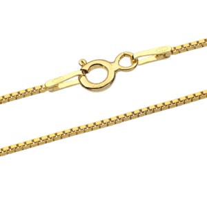 Silberne 1.0 mm Venezianerkette 925 Sterling Längen 40-75 cm Yellow Gold 18k Pl