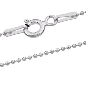 Chaînes 1.5 mm à Billes en argent 925 Sterling Longueurs 40-75 cm Rhodium Plated 925