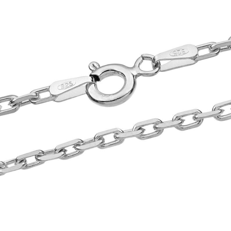 Silberne 2.0 mm Ankerketten 925 Sterling Längen 40-75 cm Rhodium Plated 925