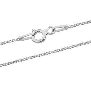 Zilveren 0.6 mm Stoepkettingen 925 Sterling Lengtes 40-75 cm Rhodium Plated 925