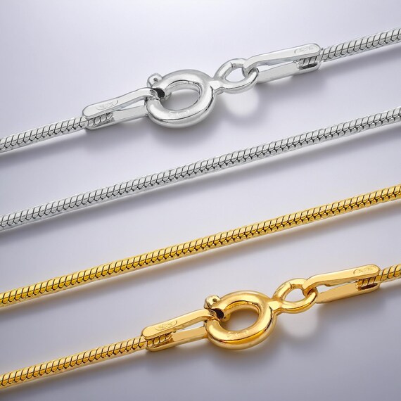 SNAKE CHAIN NECKLACE EXTRA THIN GOLD 65 CM SNAKE CHAIN NECKLACE EXTRA THIN GOLD 65 CM
