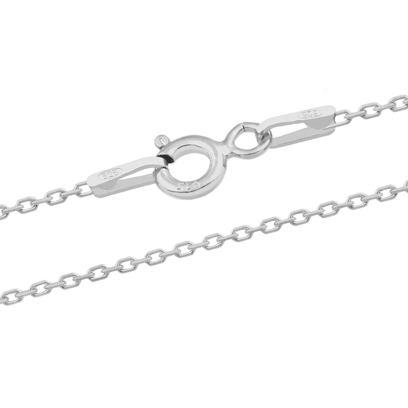 Zilveren 1.0 mm Jasseron Kettingen 925 Sterling Lengtes 40-75 cm 925 Sterling Silver