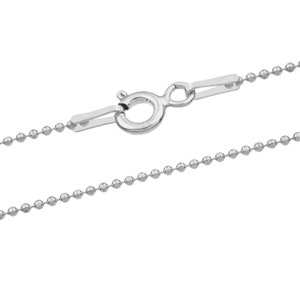 Srebrne 1.0 mm Łańcuszki Kulki Diamentowane 925 Sterling Długości 40-75 cm zdjęcie 3