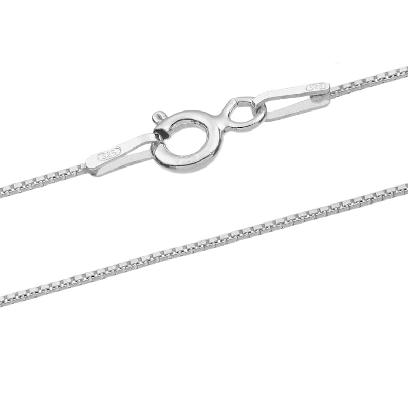 Zilveren 0.6 mm Venetiaanse Kettingen 925 Sterling Lengtes 40-75 cm 925 Sterling Silver