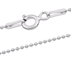 Chaînes 1.5 mm à Billes en argent 925 Sterling Longueurs 40-75 cm 925 Sterling Silver