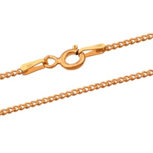 Silberne 1.3 mm Panzerketten 925 Sterling Längen 40-75 cm Rose Gold 18k Pl