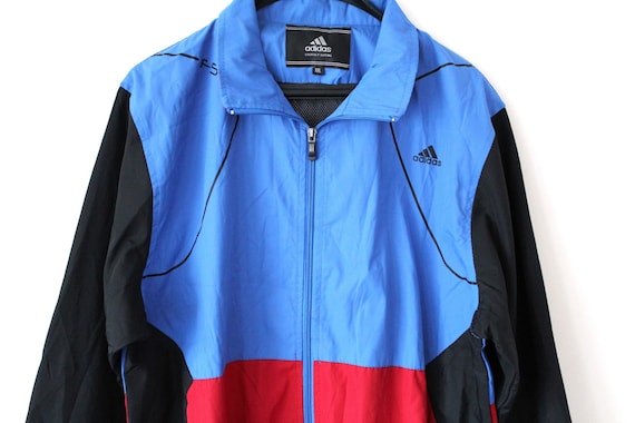 90's Adidas Sweatshirt, Vintage Windbreaker, Blue White Jacket, Training Tracksuit, Track Jacket, Adidas Tennis, Activewear 90's Adidas Sweatshirt, Vintage Windbreaker, Blue White Jacket, Training Tracksuit, Track Jacket, Adidas Tennis, Activewear