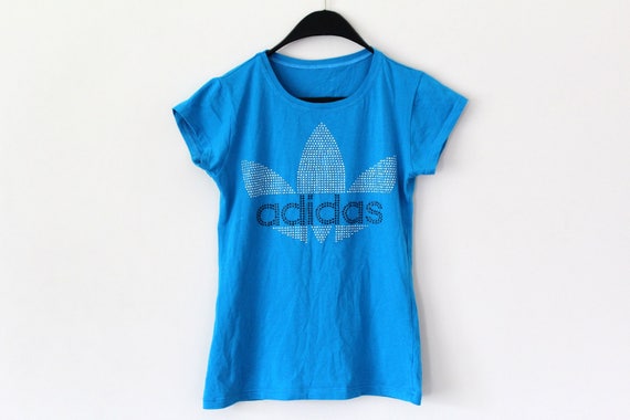 blue adidas shirt women's