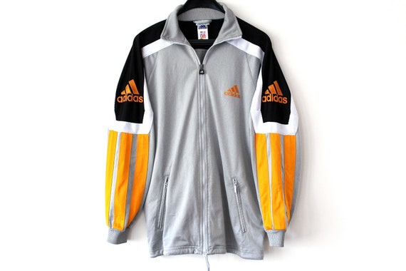 Vintage Adidas Jacket Silver Black Orange Adidas Tracksuit Rare Zip Up Adidas Sweatshirt Big Logo Hip Hop Streetwear Adidas Windbreaker Vintage Adidas Jacket Silver Black Orange Adidas Tracksuit Rare Zip Up Adidas Sweatshirt Big Logo Hip Hop Streetwear Adidas Windbreaker