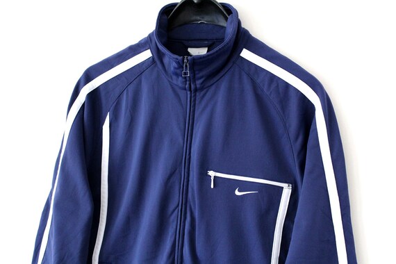 blue and white nike jacket
