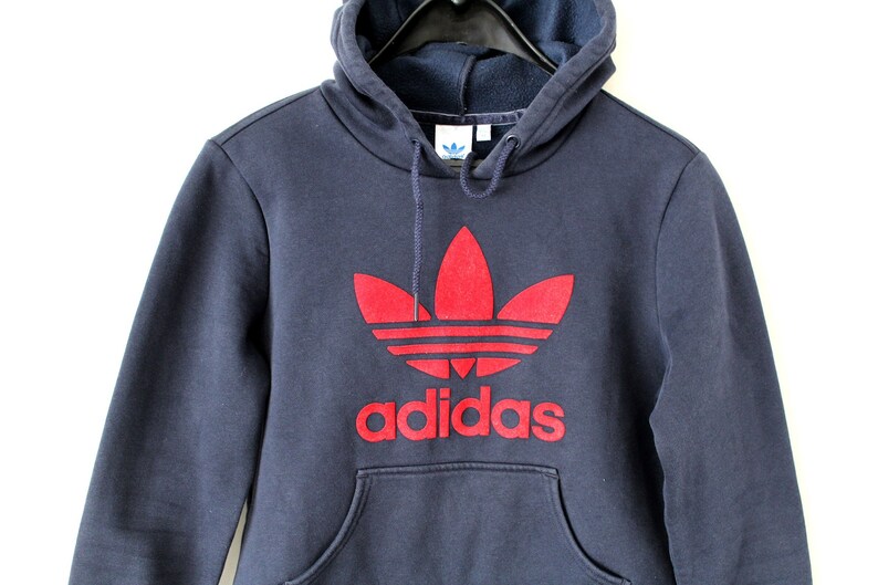 Sudadera Adidas Rojo Azul Sudadera con Capucha Adidas | Etsy México