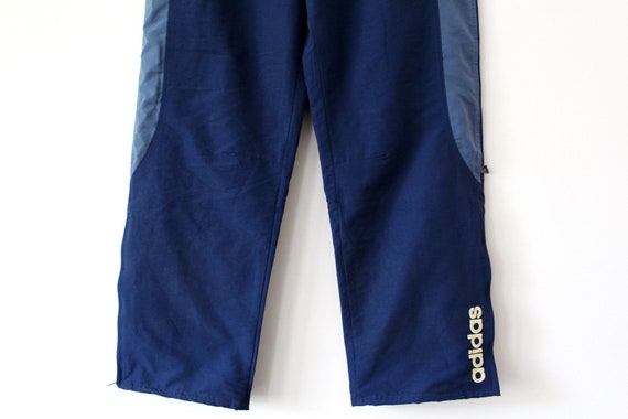 adidas blue windbreaker pants