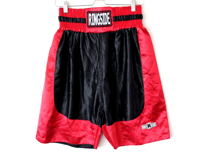 Vintage Boxing Shorts Red Black Shorts Ringside Shorts Etsy
