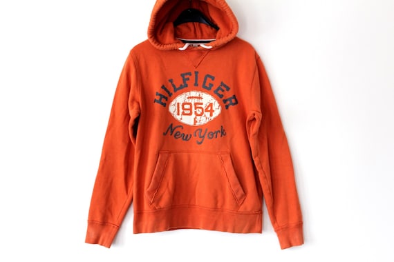 orange tommy hilfiger hoodie