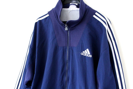 blue and white adidas jacket