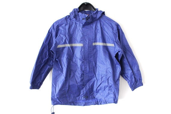 Vintage Kids Raincoat Boys Raincoat Girls Jacket Blue |