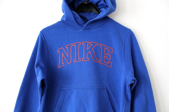 Vintage Nike Sweatshirt 90\u0027s Nike Hoodie Blue Nike Sport Sweater Retro Nike Sportswear Hip Hop Streetwear Rare Nike Jacket Size Junior M