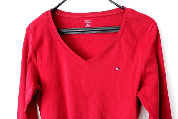 womens red tommy hilfiger jumper