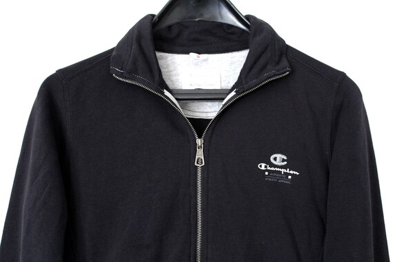 champion track jacket black