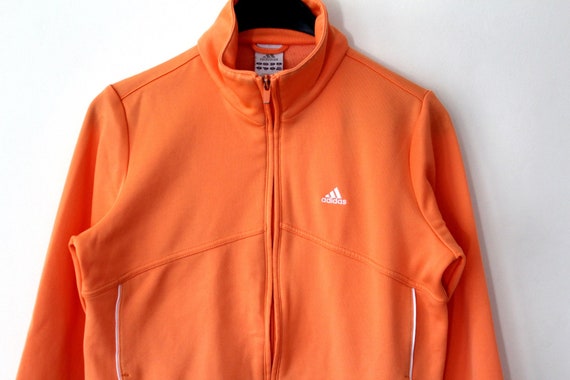 orange adidas jacket womens