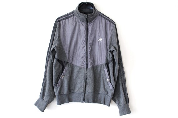 gray adidas windbreaker