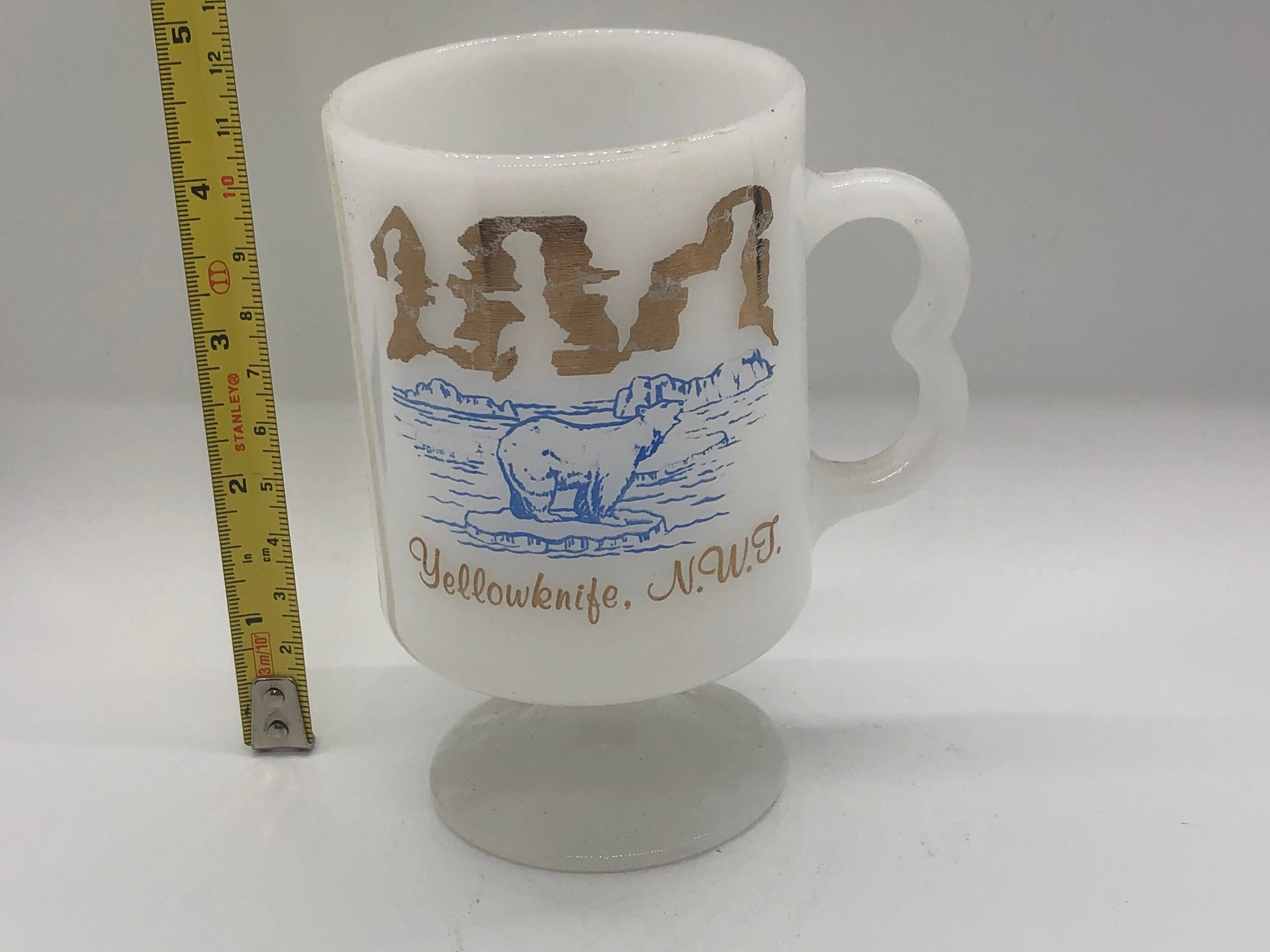 vintage milk glass coffee mug