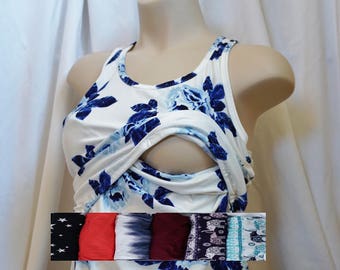 Nursing Tank Top, Breastfeeding Shirt