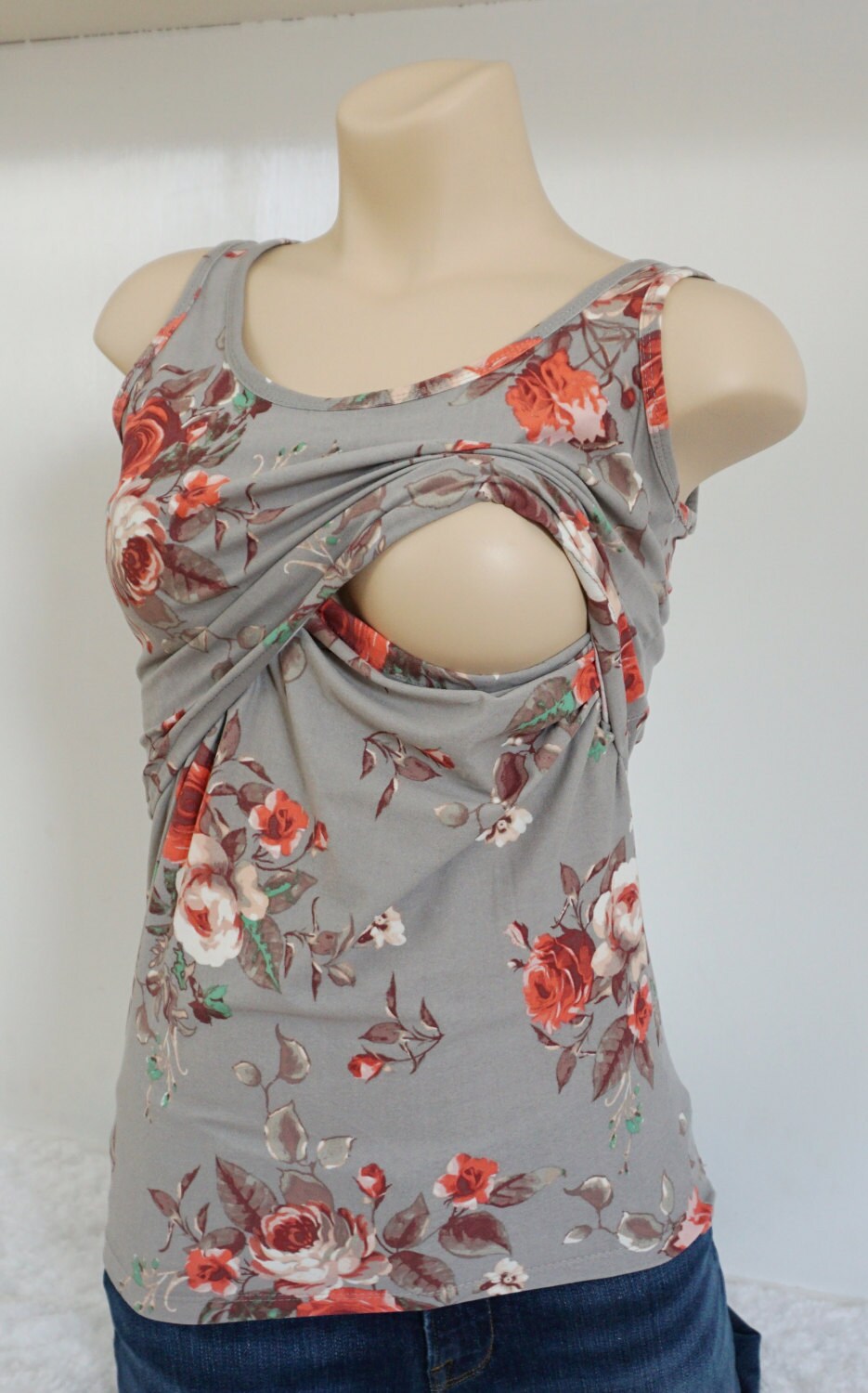 Nursing shirts for breastfeeding plus size Clearance