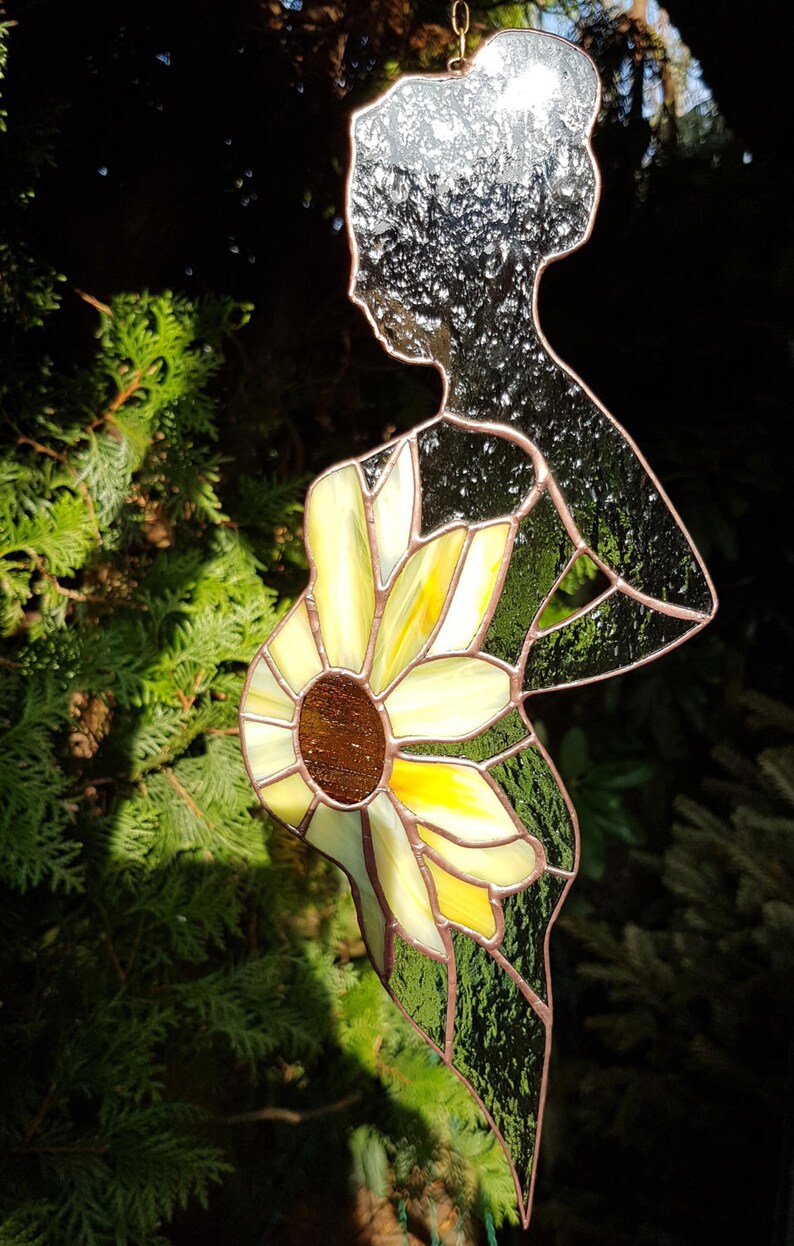 Stained glass suncatcher Pregnancy gift // stained glass image 5