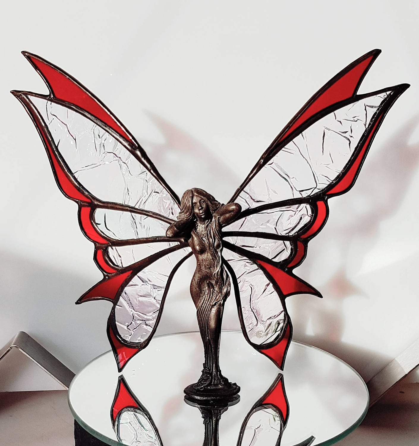 Stained Glass Fairy // Glass Fairy Statue // Stained Glass Etsy