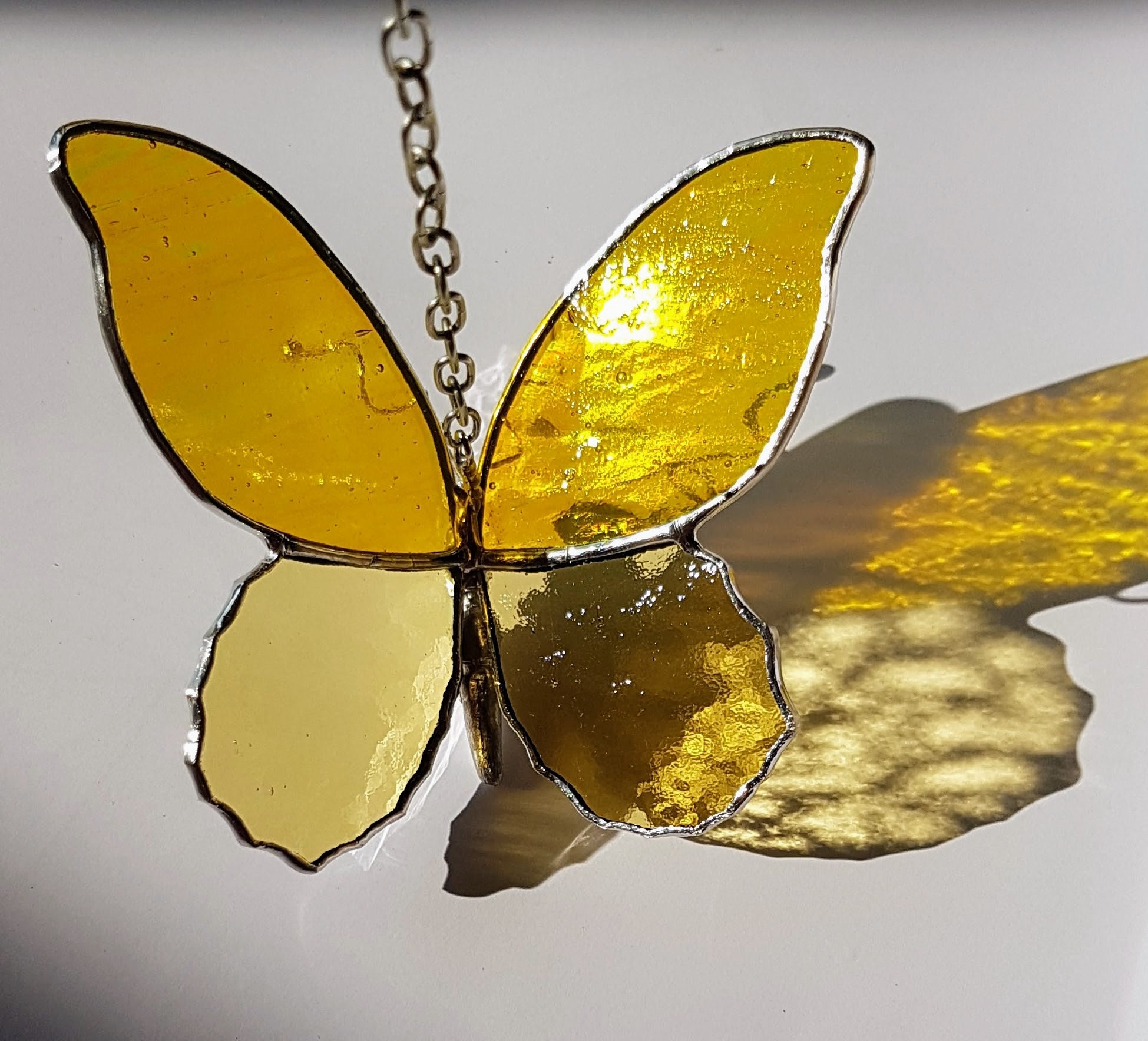 Stained Glass Butterflies Set of 2 Butterflies in Glass With Etsy