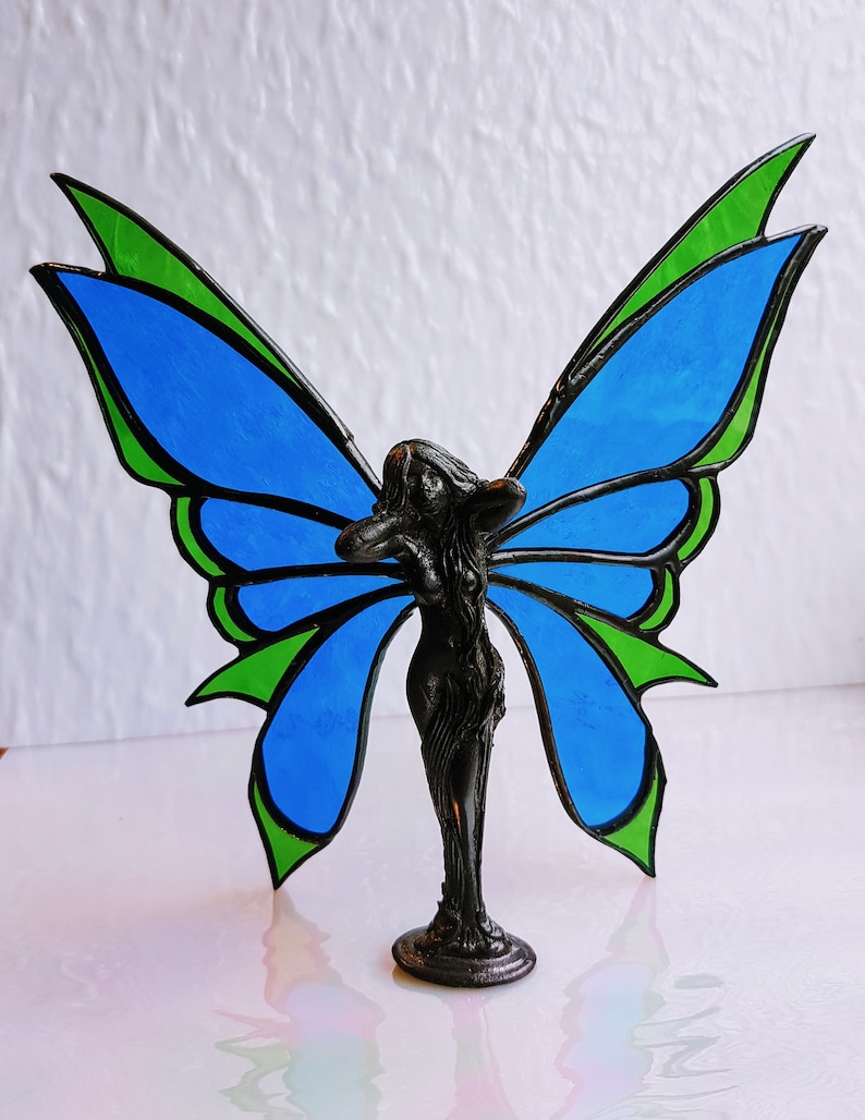 Stained glass fairy // glass fairy statue // stained glass Etsy