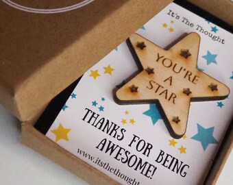Star Hug Token / Thinking of you / Best friend/ letterbox gift / You're amazing/ celebration gift/ awesome/ Exam results/ GCSE/ A Level