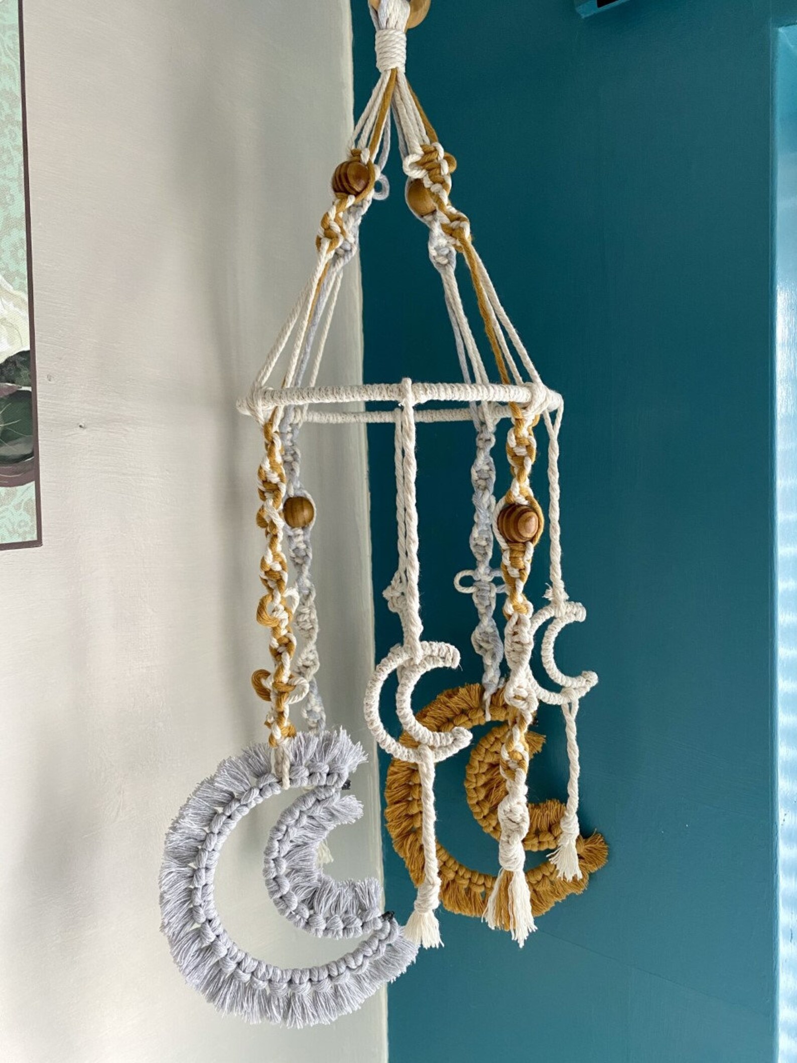 Macrame mobile nursery mobile baby mobile nursery decor Etsy