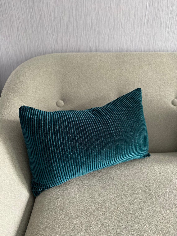 Teal crushed velvet cushions sale