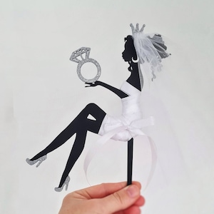Bride Cake Topper, Bride To Be, Hen Party, Bachelorette Party Cake Topper, Hen Party Decor, Bridal Shower Cake Topper