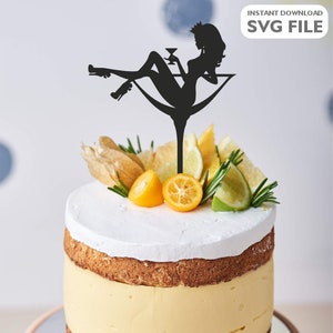 Mädchen Cake Topper für Laser | Sofortiger Download | svg, pdf, dxf, jpg | png