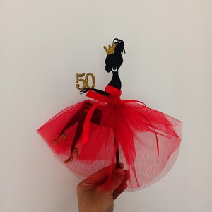 Sitzend Mädchen Silhouette Cake Topper Frau Toper Custom Alter Kronprinzessin Happy Birthday 16, 21
