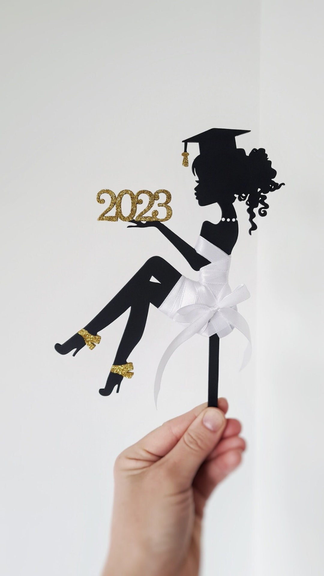 Sitting Girl Silhouette. Graduation Party Decorations 2023. - Etsy