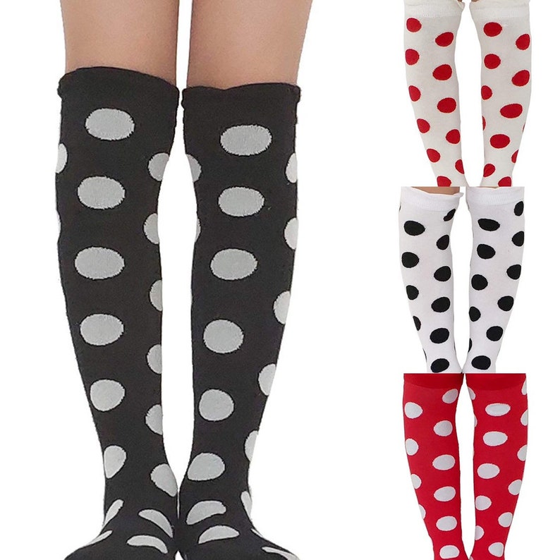 Polka Dot Knee High Socks